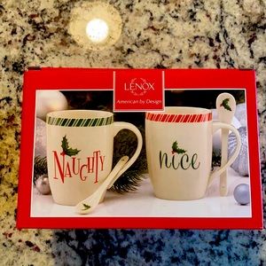 New Lenox Naught or Nice Mug Set